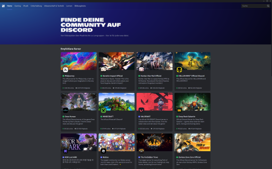 Discord's eigene Serverliste - trag deinen Server hier ein!