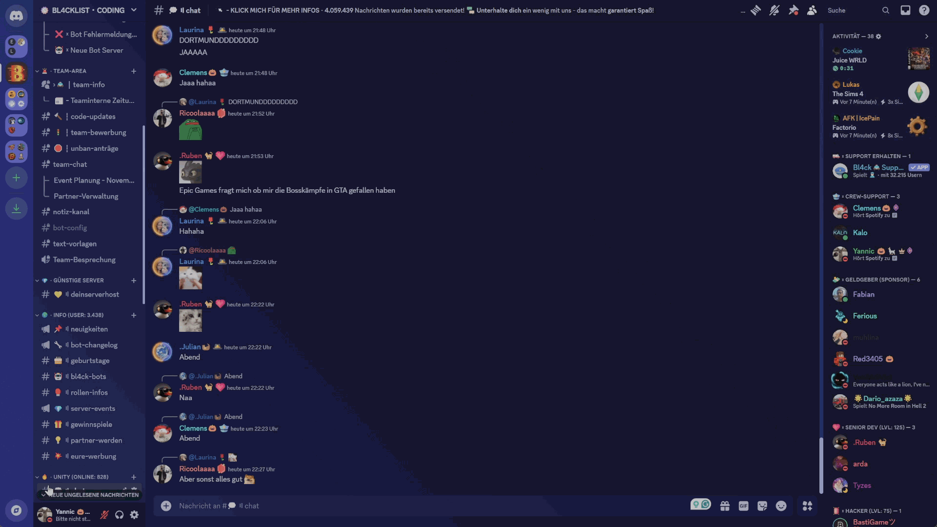 Beispiel für die Verwendung von Discord's Entdeckung (Serverlist